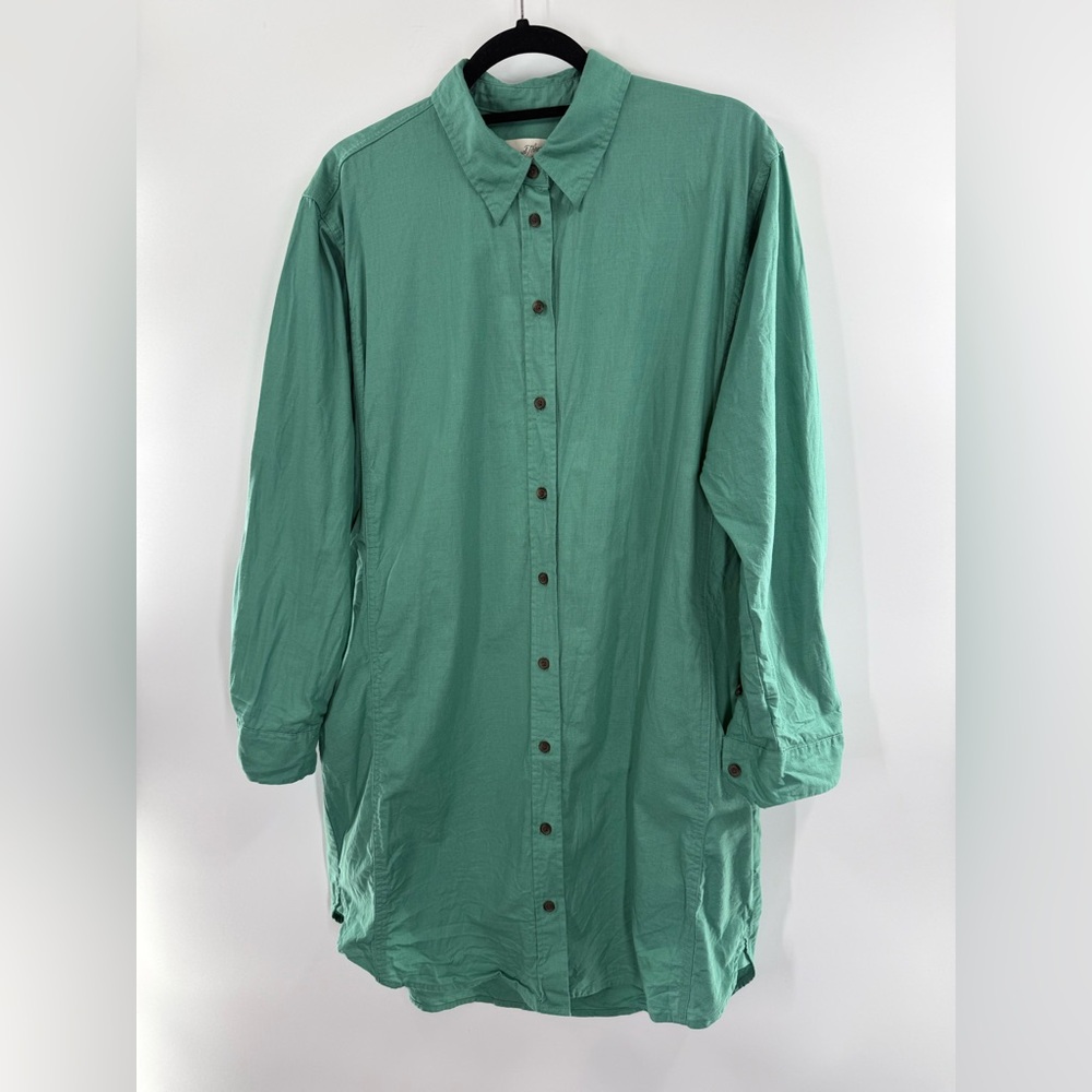 EUC Universal Thread Green Oversized Shirt Dress - Picture 5 of 10